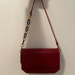 Miztique Faux Leather Red Shoulder Bag